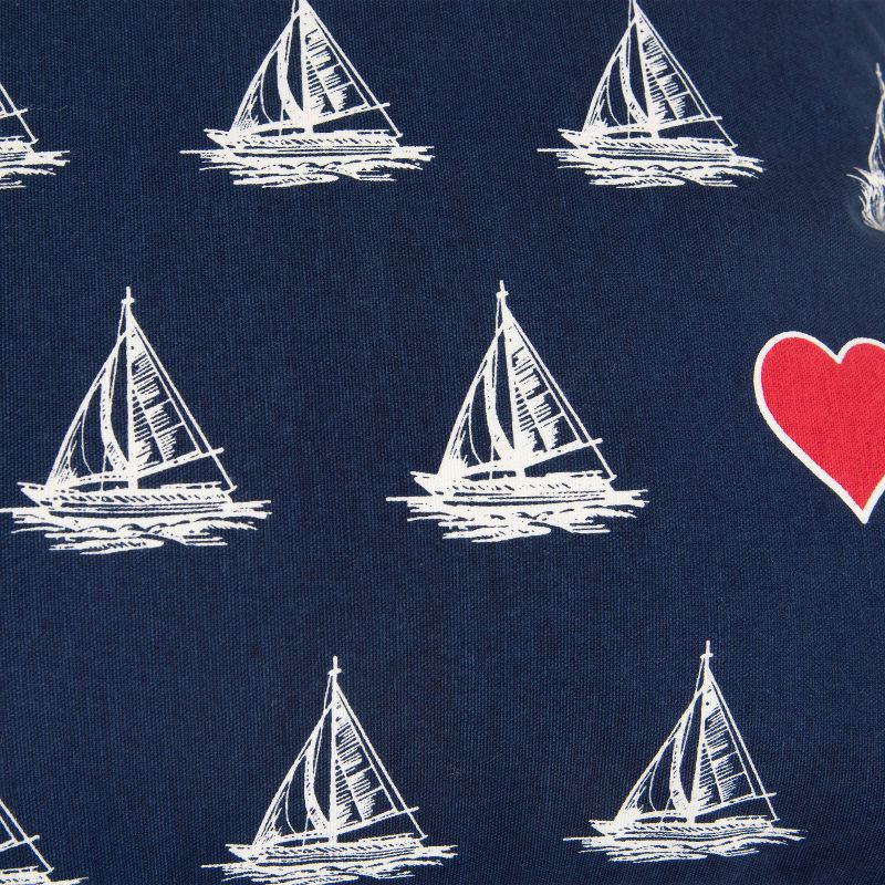 Sail Boats Poly Filled Pillow Navy - Rizzy Home