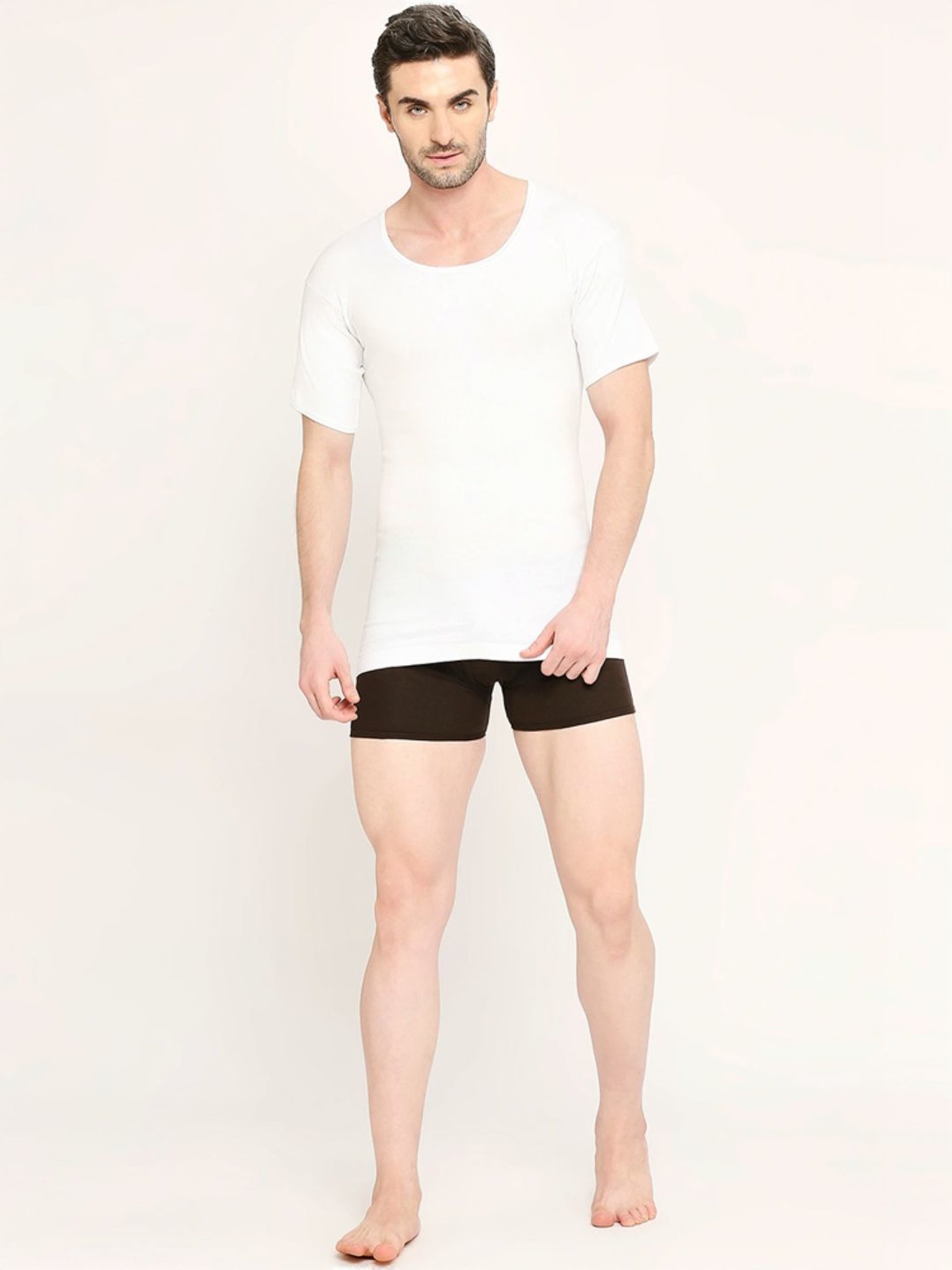 Vip White Regular Fit Vest - Pack Of 5