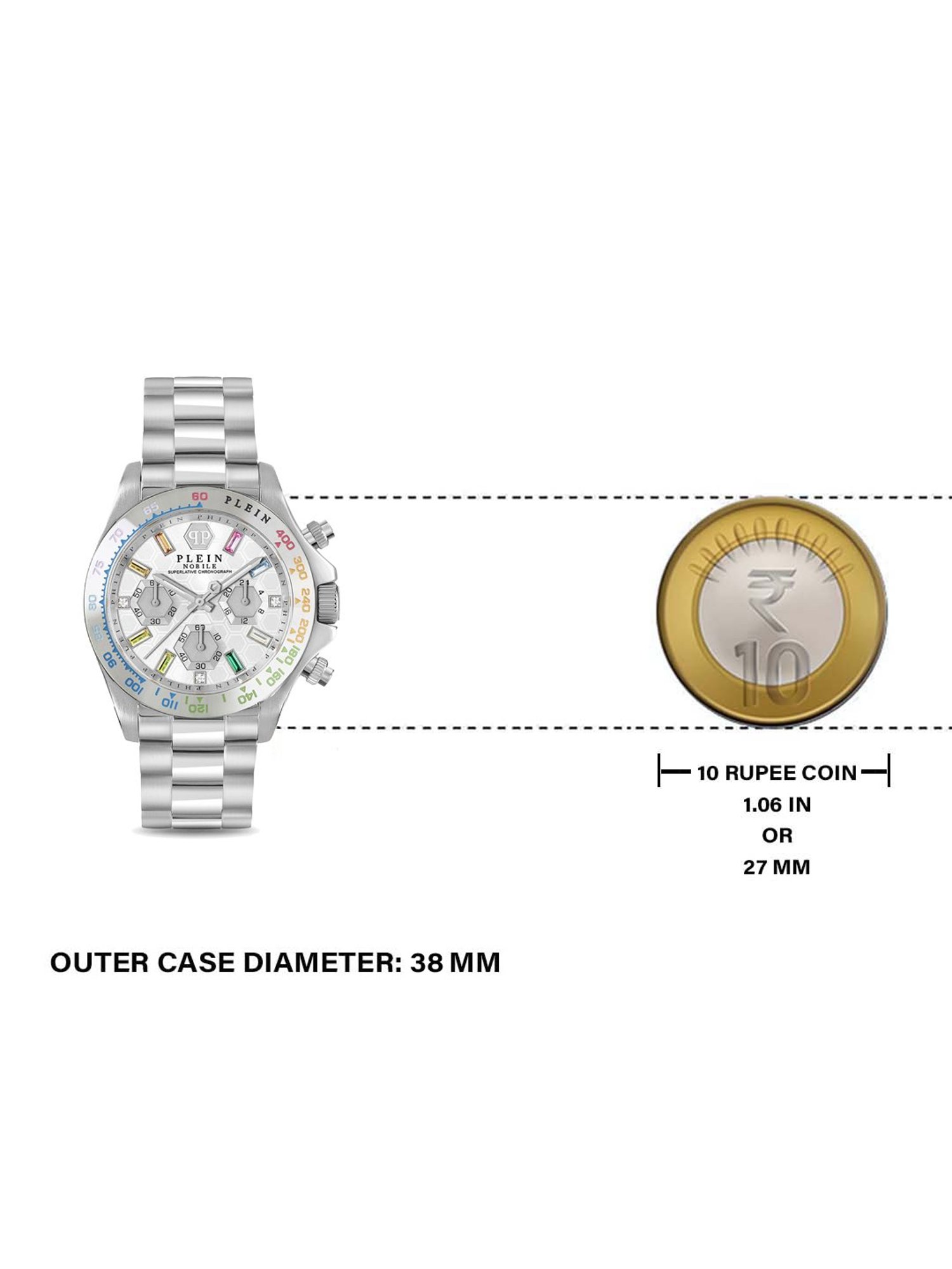 PHILIPP PLEIN Nobile Lady Women Silver Round Dial Analog Watch - PWSBA0123