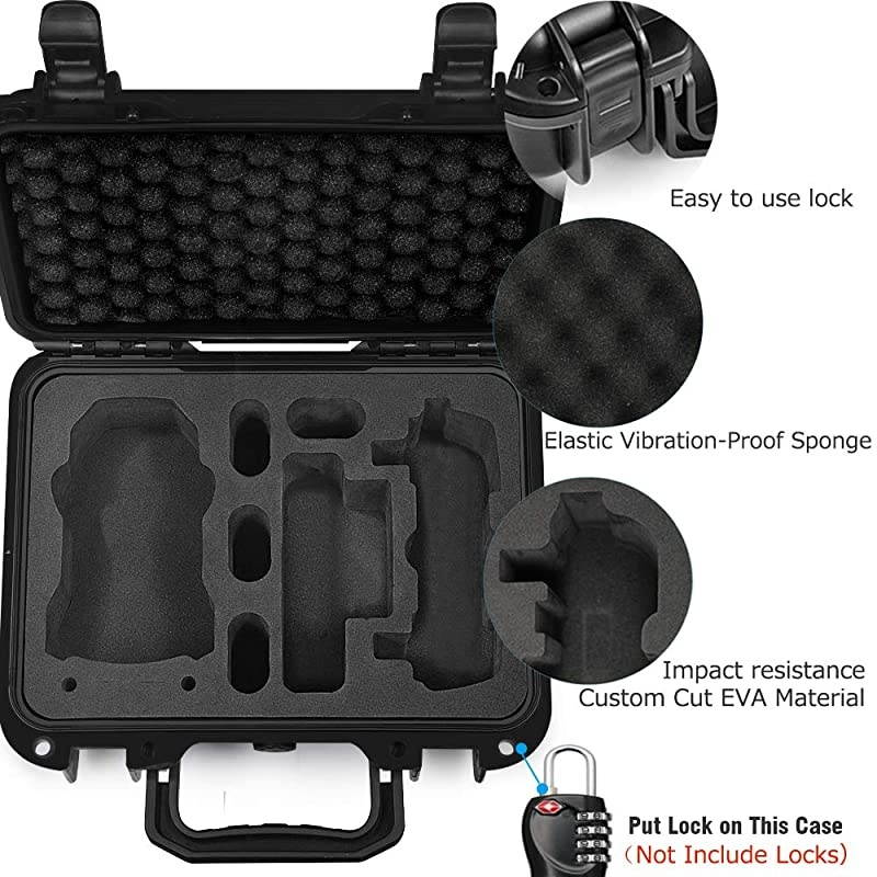 Small Portable Waterproof Hard Case Compatible with DJI Mavic Mini 1 Drone and Accessories?NOT Include Drone and Accessories,Not Suitable for Mavic Mini 2 Drone?