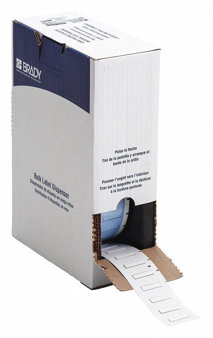 Brady White, 1000 Labels per Roll  15/64" H x 1-1/64" W, 1 EA BM71-125-1-342