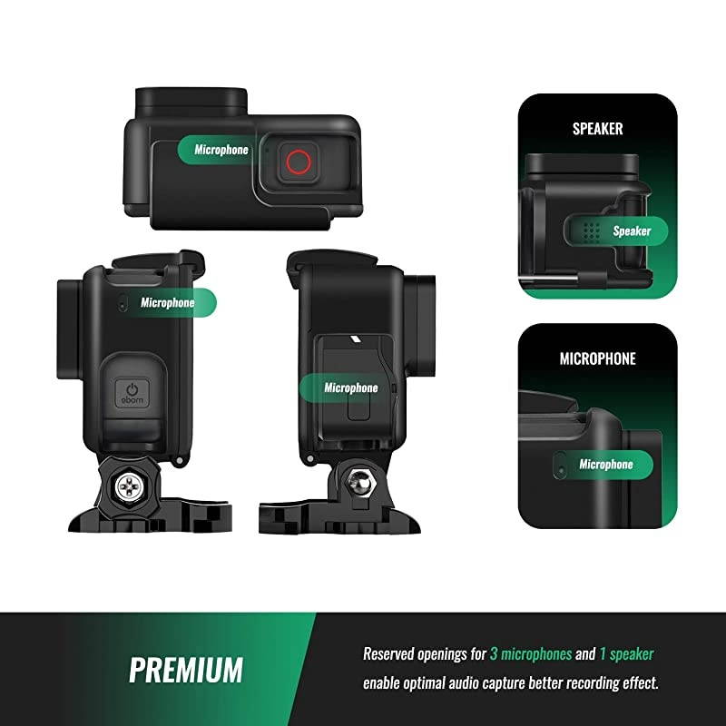 Frame Mount Case Housing Compatible with GoPro Hero 7 BlackSilverWhite Hero 6 Hero 5 Hero 2018 Cameras with Lens Cap