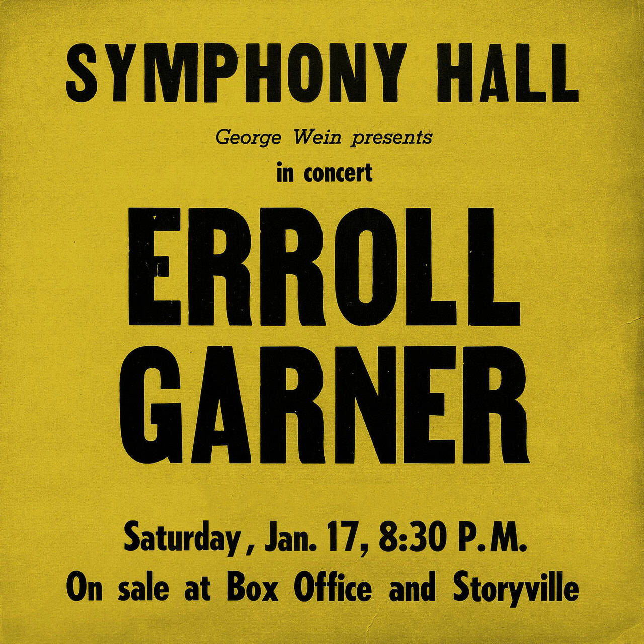 Erroll Garner Symphony Hall Concert 180g LP (Vinyl)