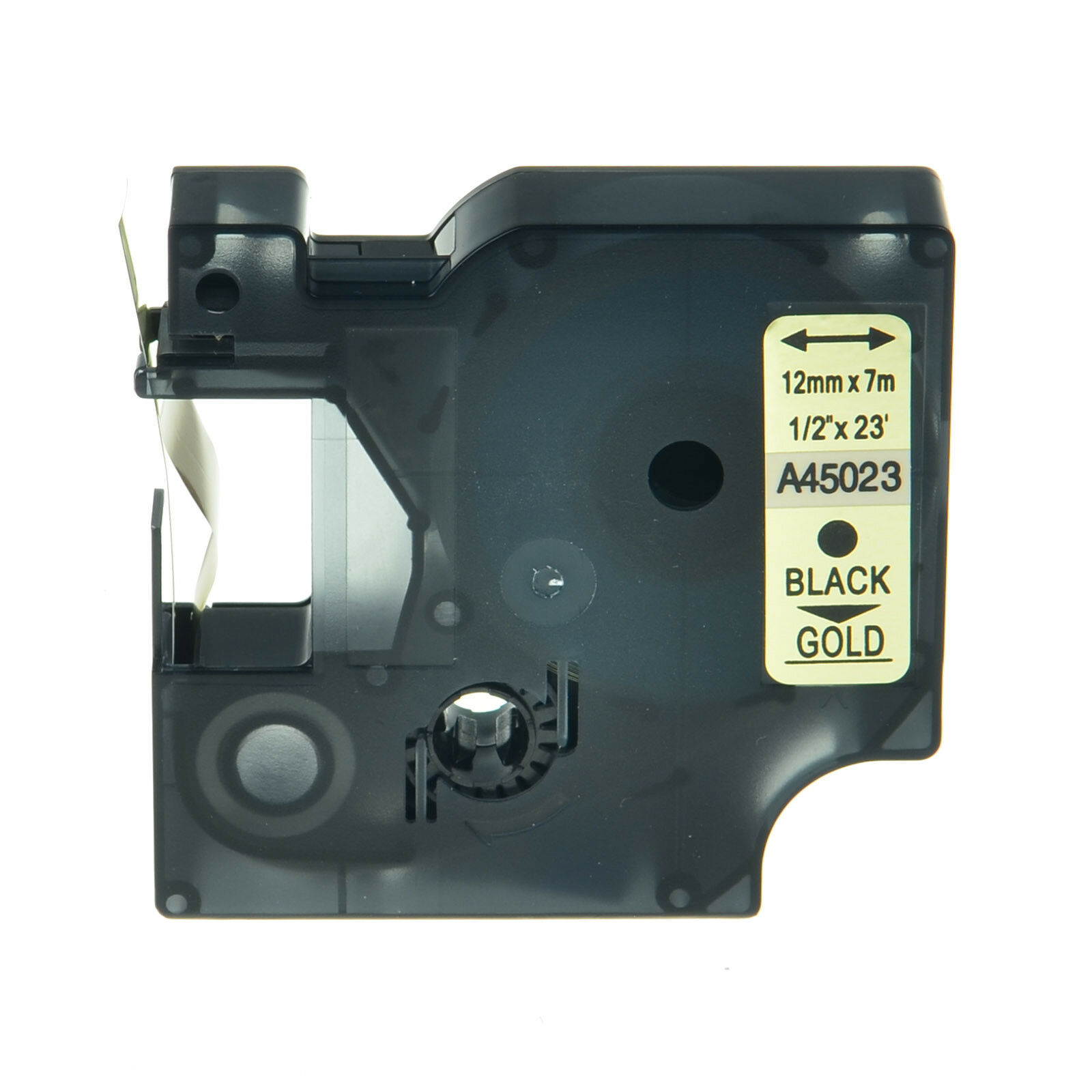 3PK Compatible Label Tape For DYMO D1 LabelManager 45023 12mm Black on gold