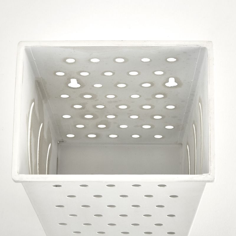 Lakeside Utensil Holder with Cheese Grater, Distressed Enamel Design