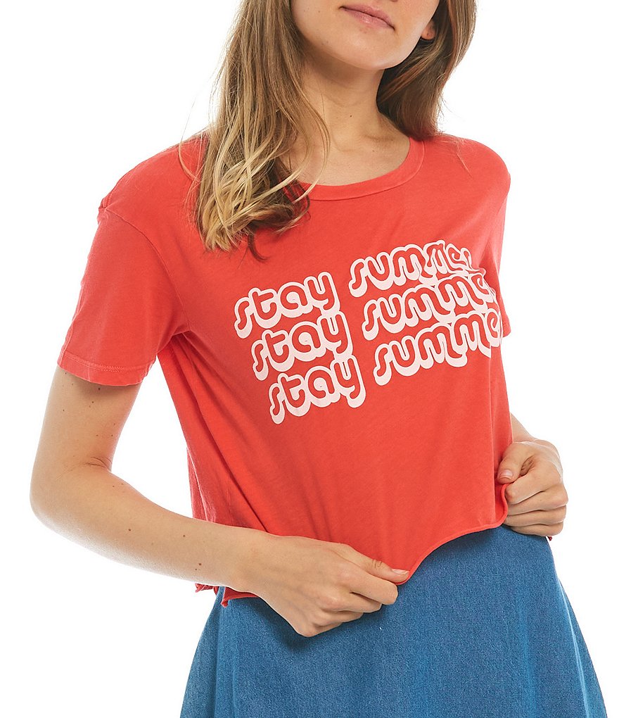 Billabong Hot Summer Cropped Graphic Tee