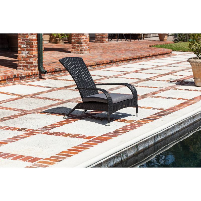 Coconino Outdoor Patio Wicker Chair Black - Balkene Home