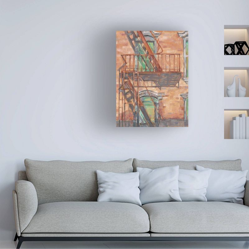 14" x 19" Ethan Harper 'Urban Facade II' Unframed Canvas Art - Trademark Fine Art