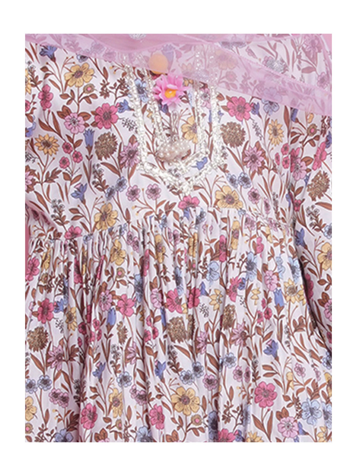 VASTRAMAY Kids Blue & White Cotton Over Dyed Kurta Set