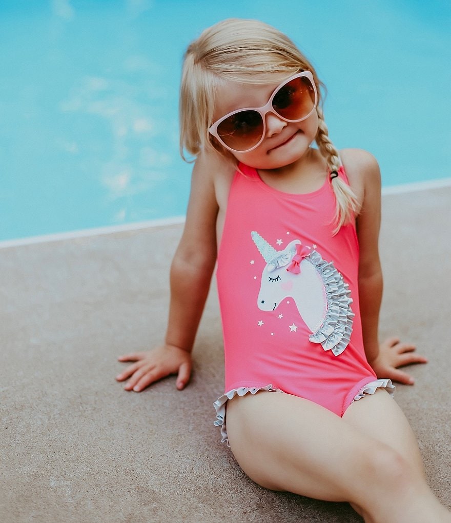 Tea Collection Little Girls 2-6 Printed Ruffled Tankini