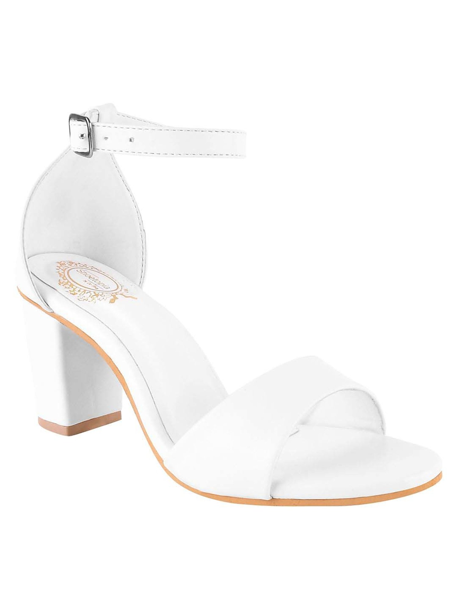 Shoetopia Kids White Ankle Strap Sandals