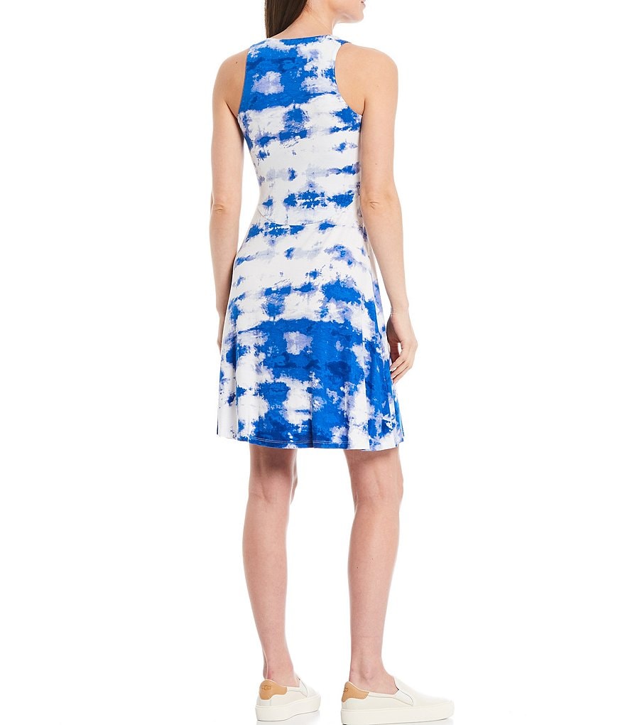 Anne Klein Sport Carlita Jewel Neck Sleeveless Midi Shift Tank Dress