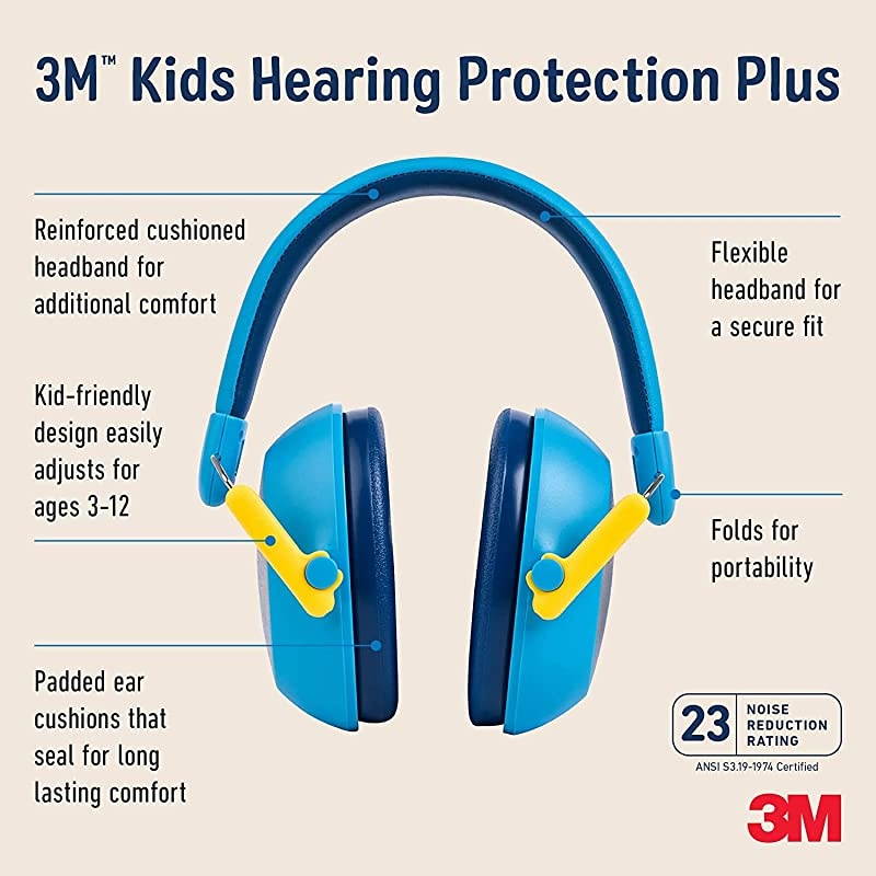 WorkTunes Connect Hearing Protection &  Kids Hearing Protection Plus, Blue