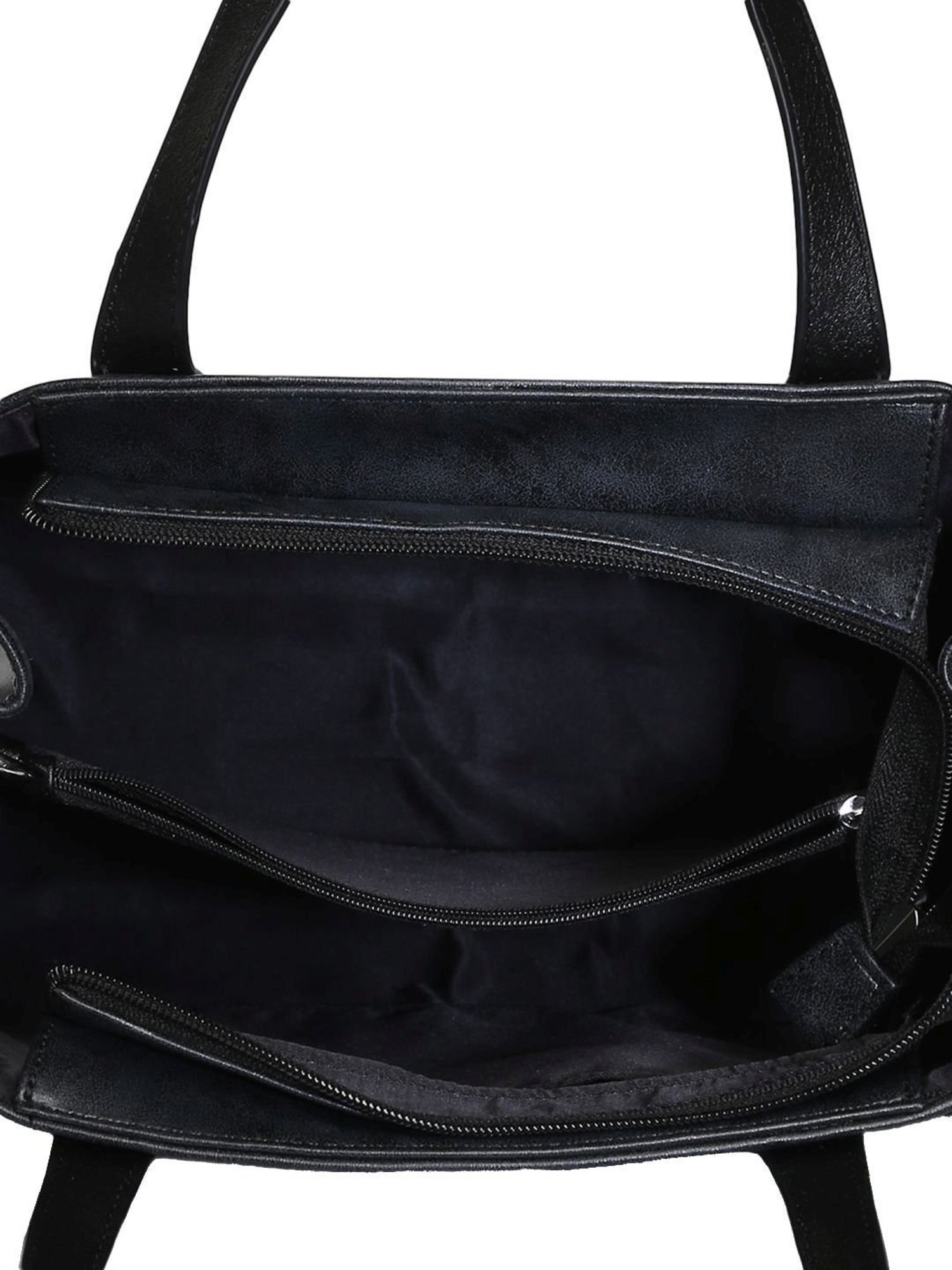 Tohl Avon Black Solid Medium Handbag