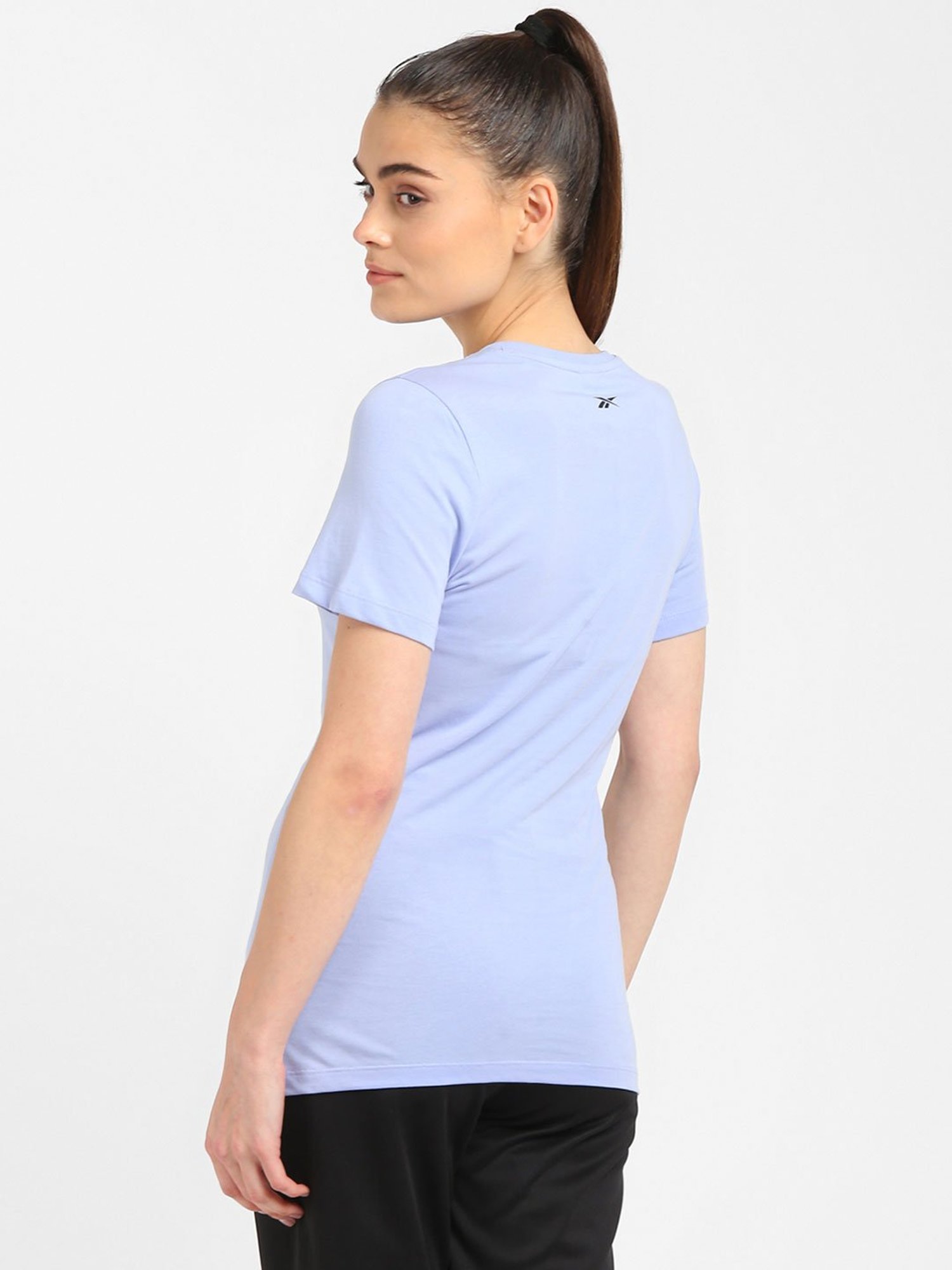 Reebok Blue Slim Fit RBK W Workout T-Shirt