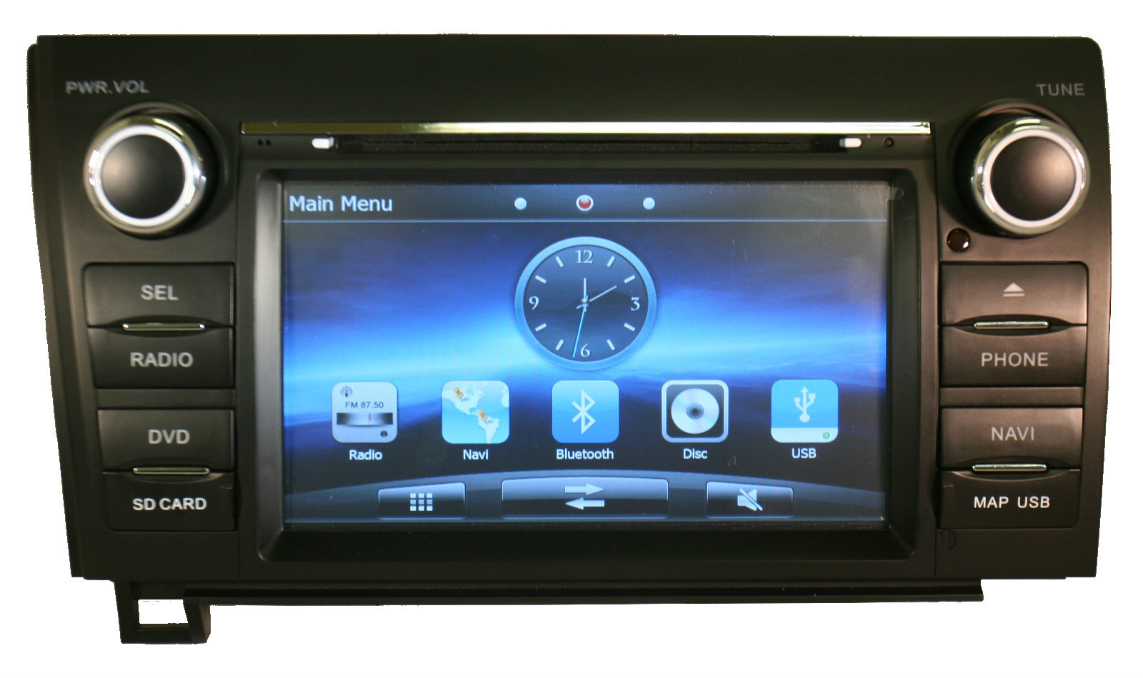 Toyota Tundra 2007-2012 K-Series In-Dash Multimedia Navigation GPS System Radio FM/AM Aux iPod DVD USB CD SD Double Din Bluetooth