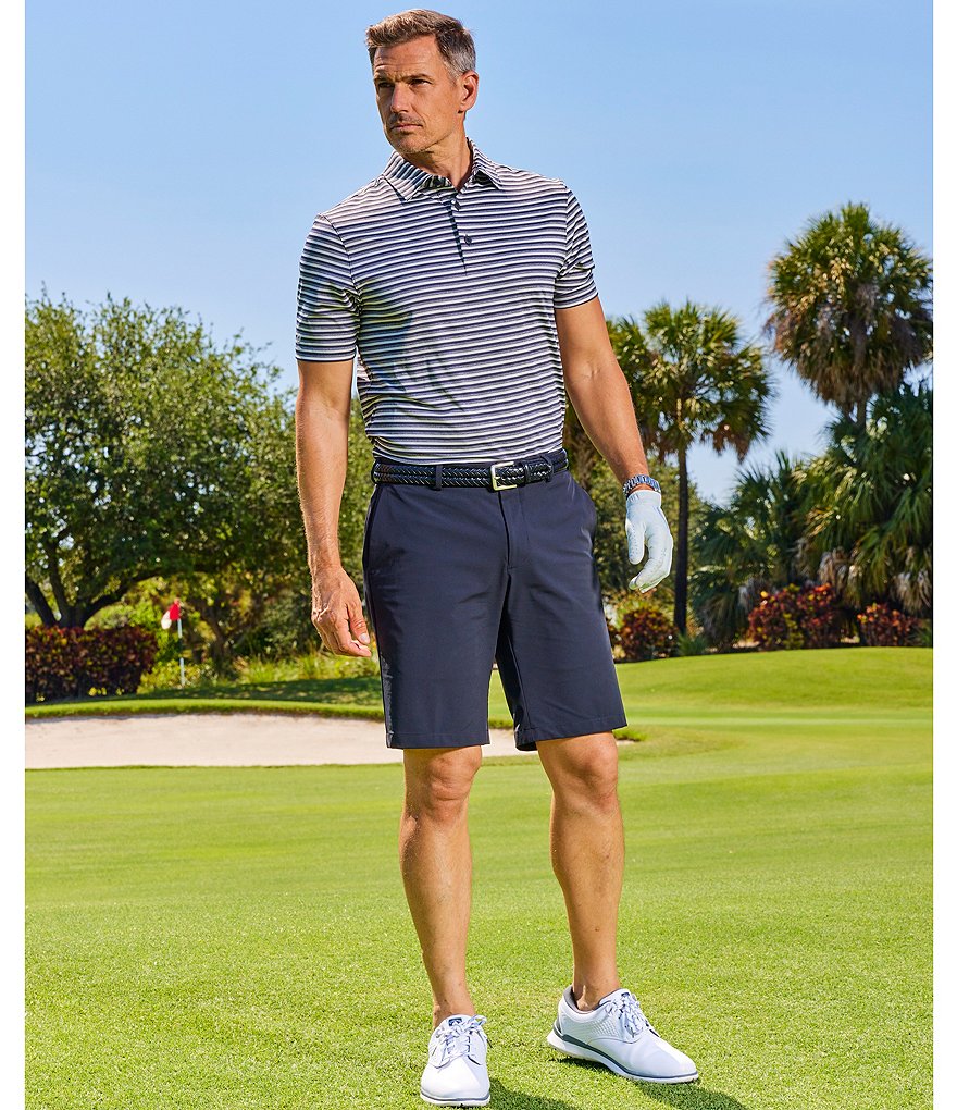 IBKUL Short-Sleeve Striped Polo Shirt