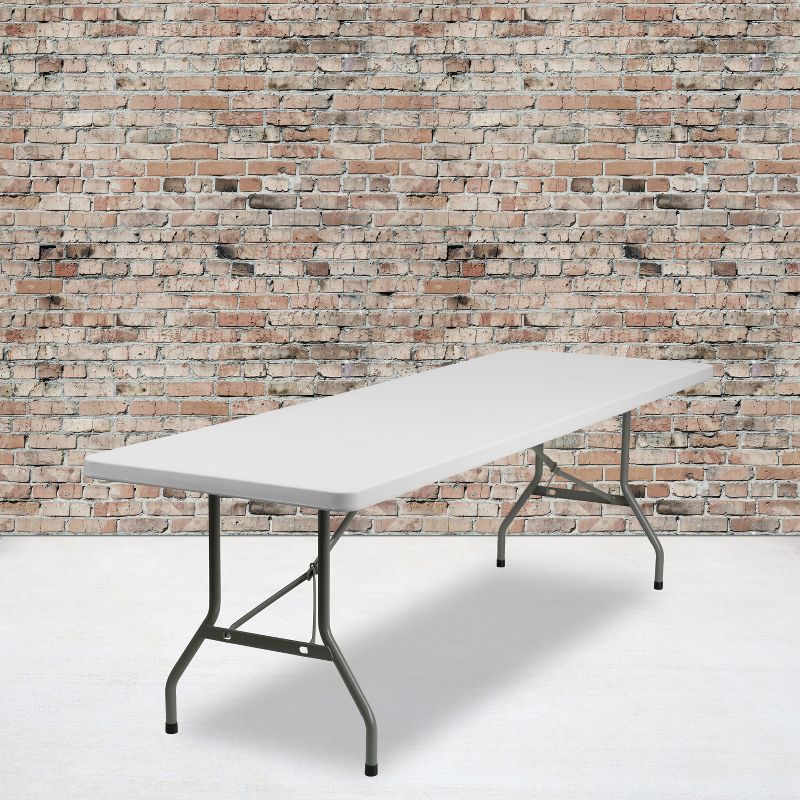 Flash Furniture 8-Foot Granite White Plastic Folding Table