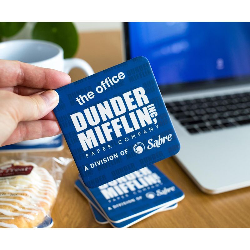 Silver Buffalo The Office Dunder Mifflin Logo Paper Drink Coasters | Set of 6