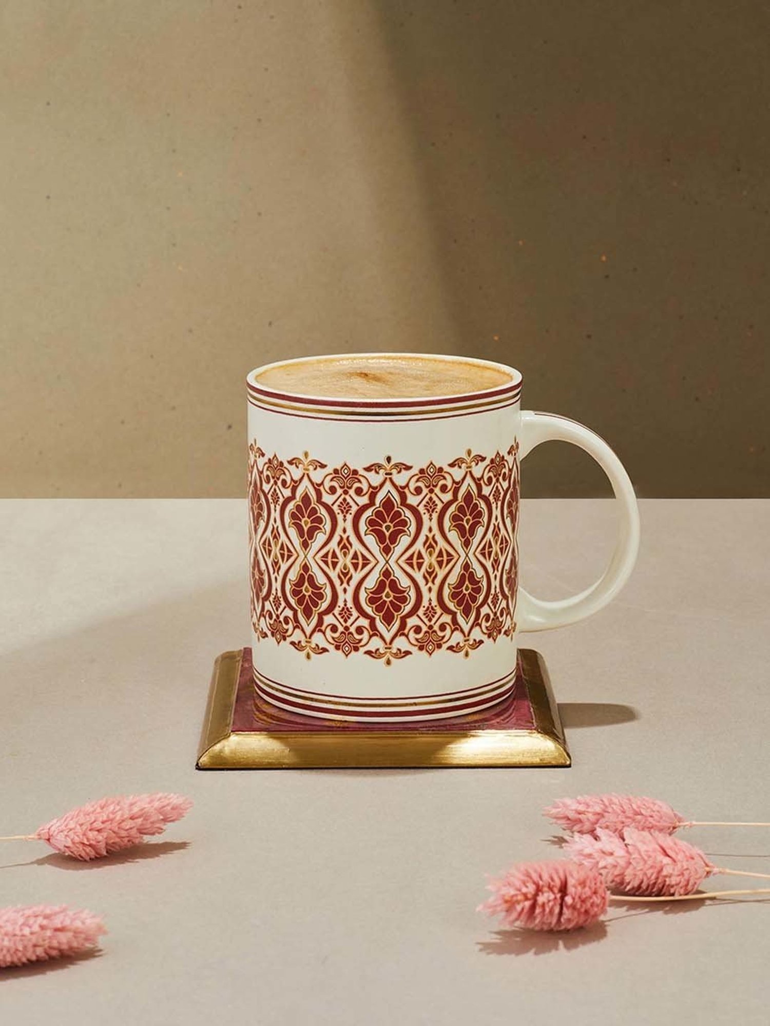 Fabindia Chitra Red Ceramic Monotone Mug (270 ML)