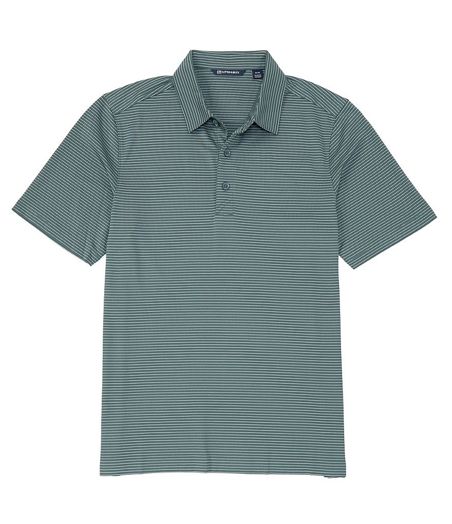 Cutter & Buck Forge Pencil Stripe CB DryTec Short-Sleeve Polo