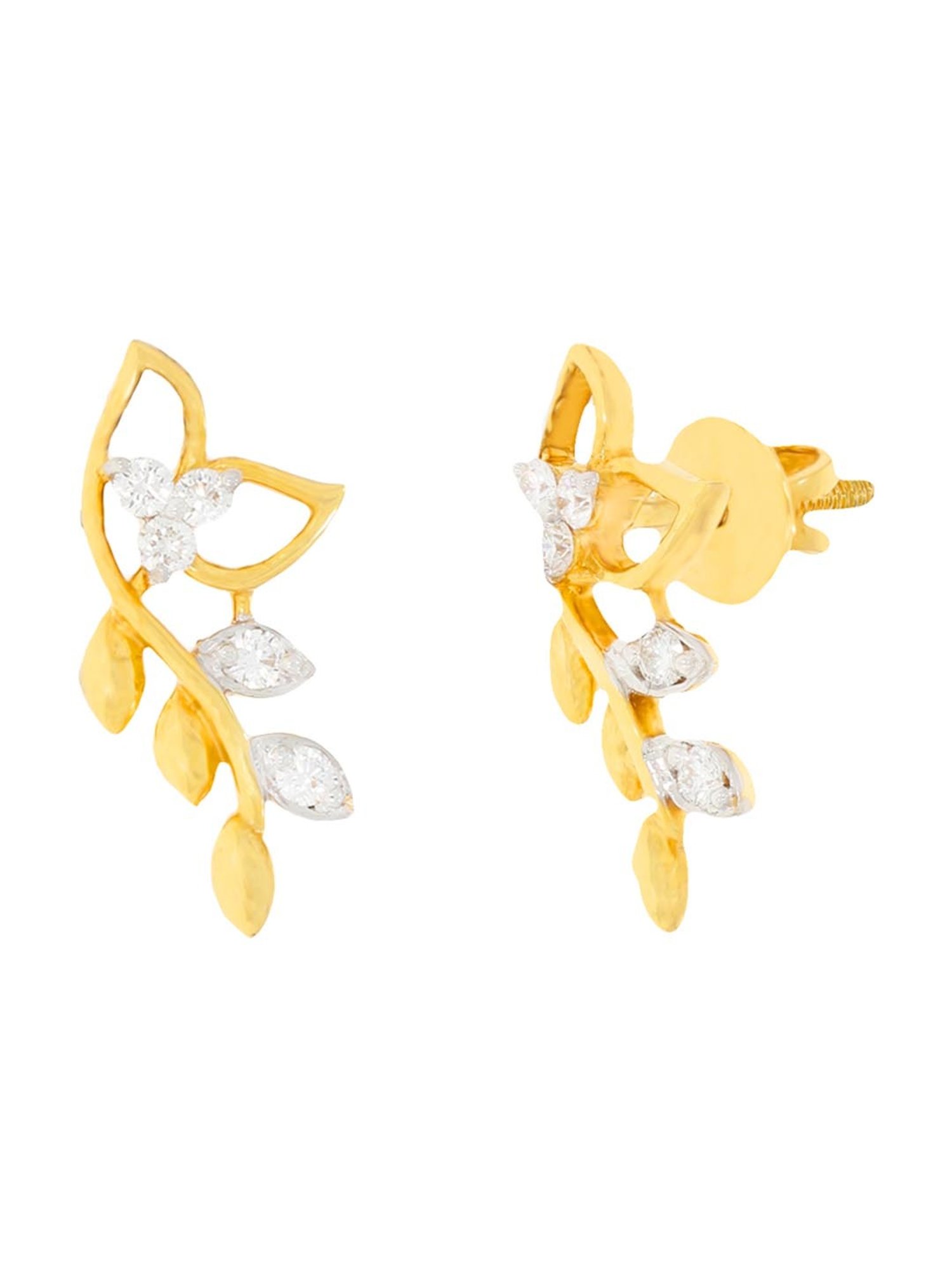 Waman Hari Pethe Jewellers 18k Gold & Diamond Earrings for Women