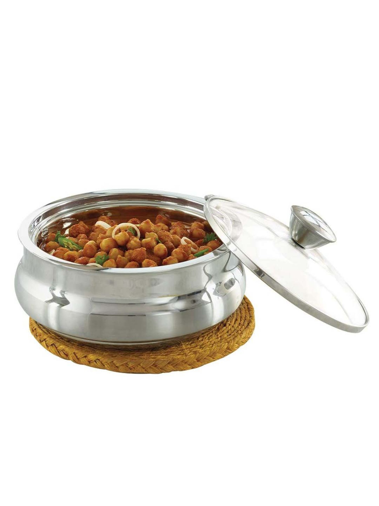 Hawkins Silver & Transparent Stainless Steel 19 cm Gas Compatible Handi With Lid (2 L) - Set of 1