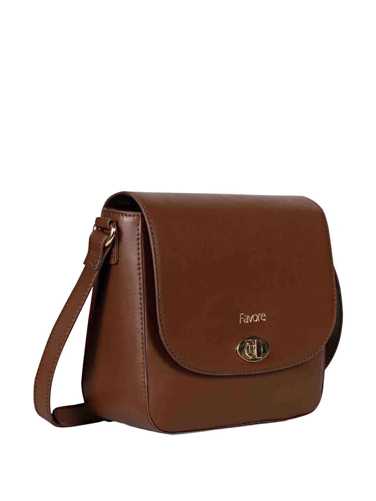 Saint G Brown Solid Small Sling Handbag