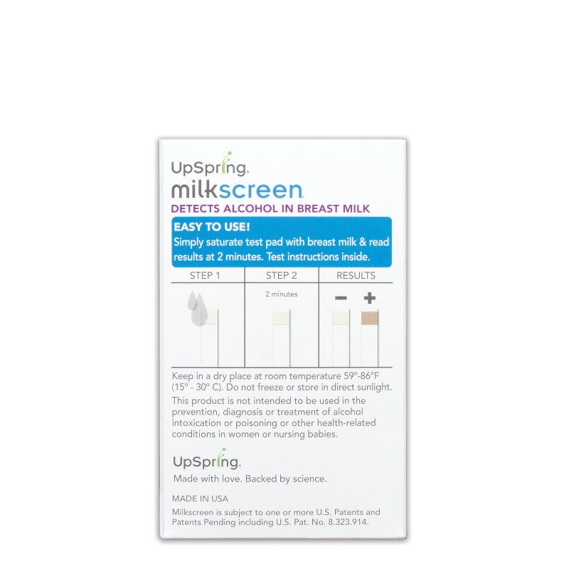UpSpring Milkscreen Test Strips Detect Alcohol in Breast Milk - 20ct