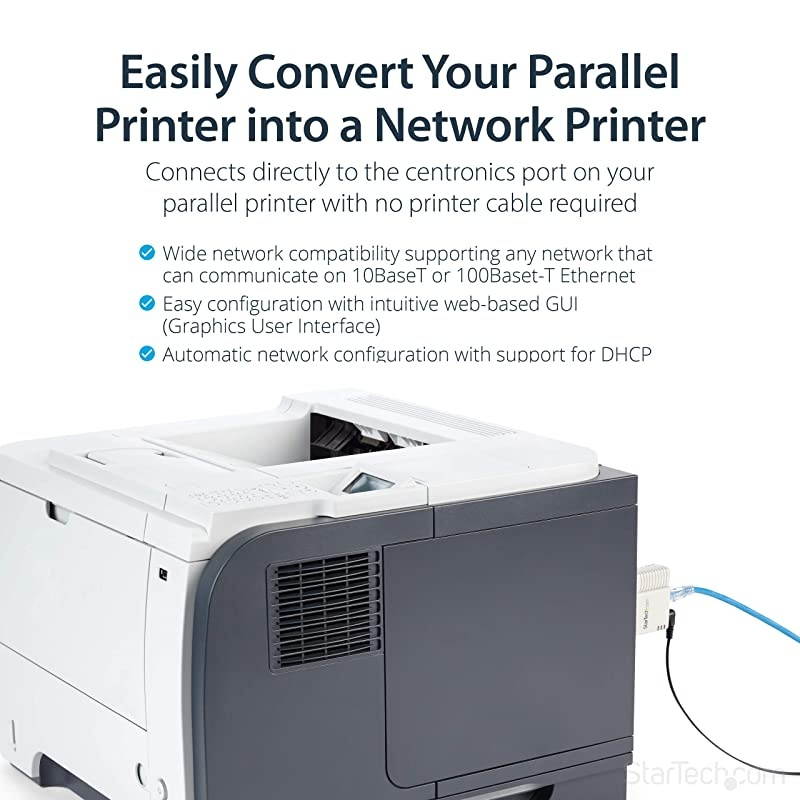 com 1Port 10100 Mbps Parallel Network Print Server Fast Centronics Ethernet Printer Server Adapter Windows 10 PM1115P2Beige