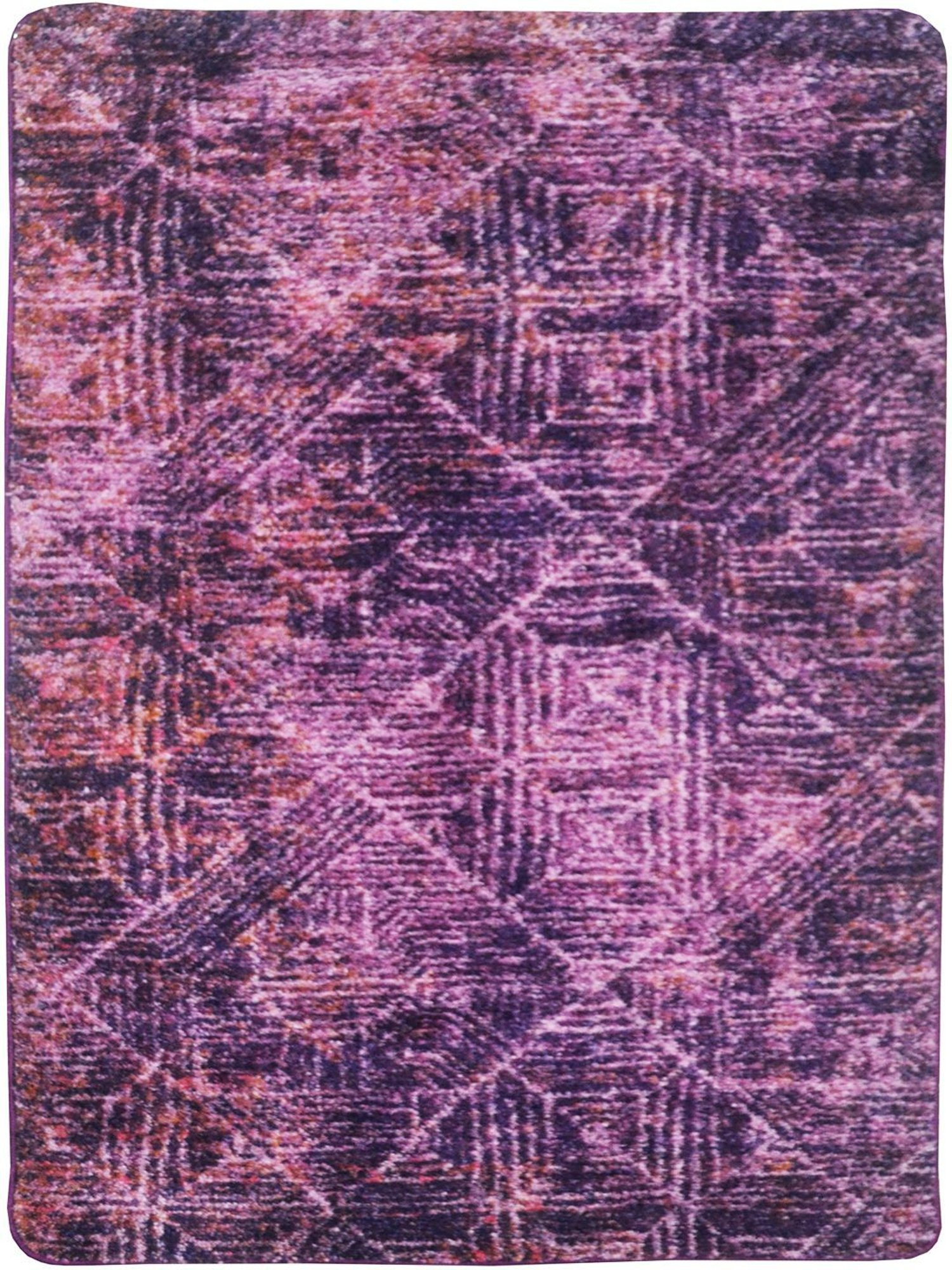 Bianca Red Microfibre Non-Slip Rug