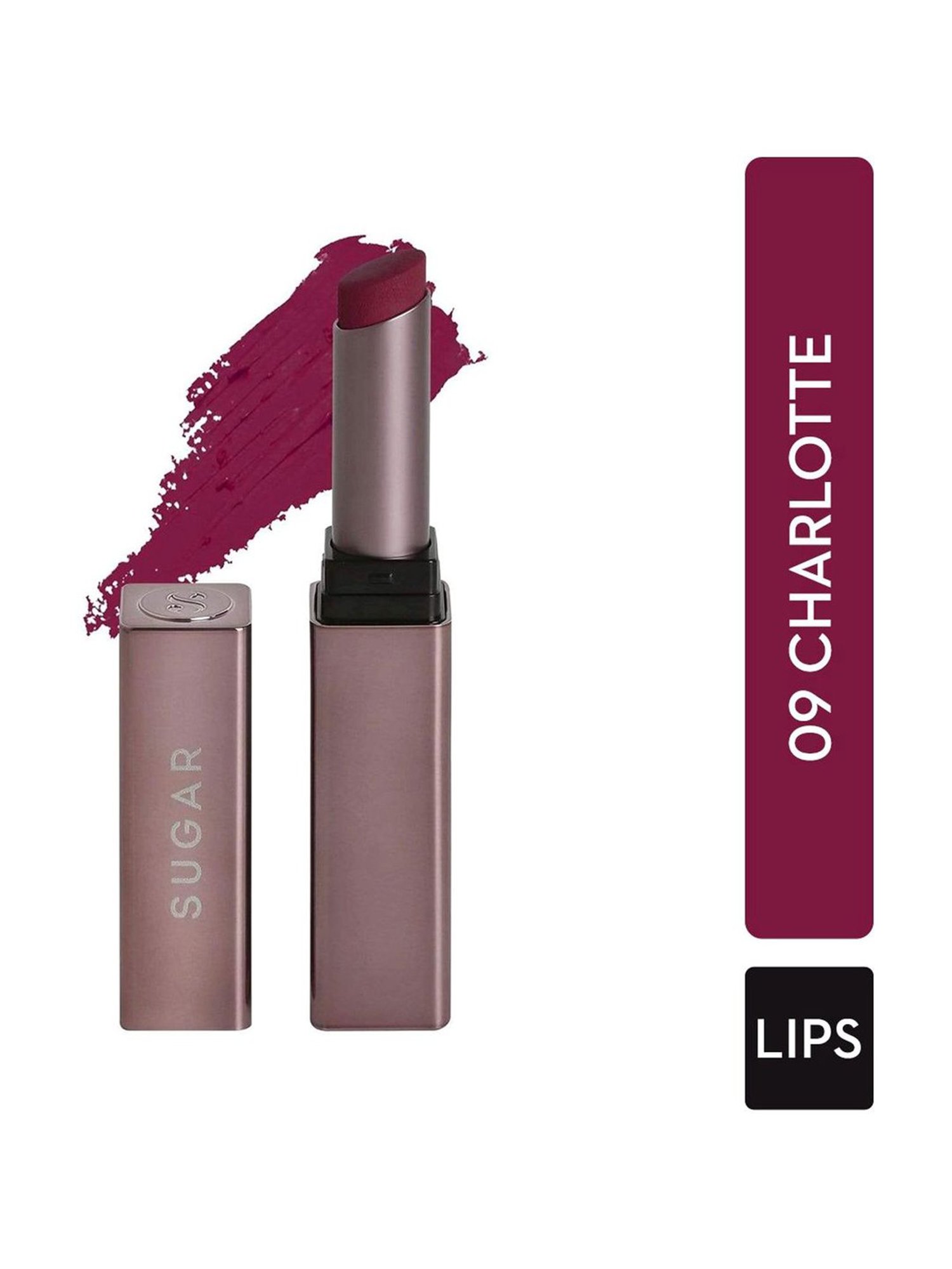 SUGAR Cosmetics Mettle Satin Lipstick 09 Charlotte 2.2 gm