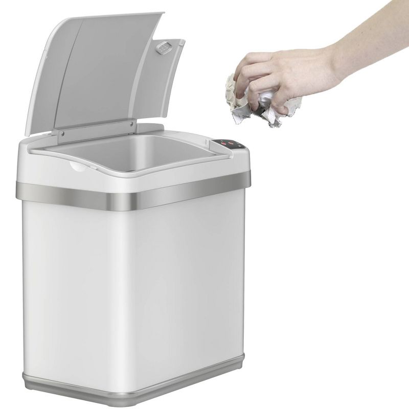 halo quality 2.5gal Multifunction Sensor Trash Can White