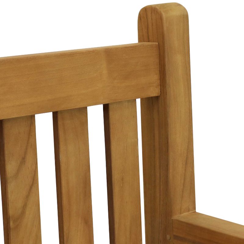 Wood Outdoor Bench in Natural Brown-Pemberly Row