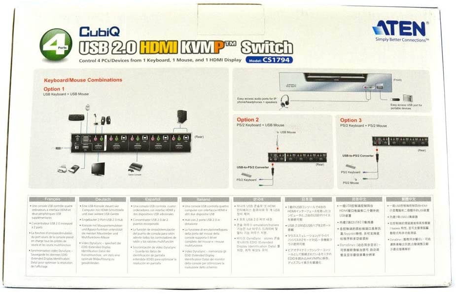 ATEN CS1794 4-Port HDMI USB High Definition Digital KVMP Switch