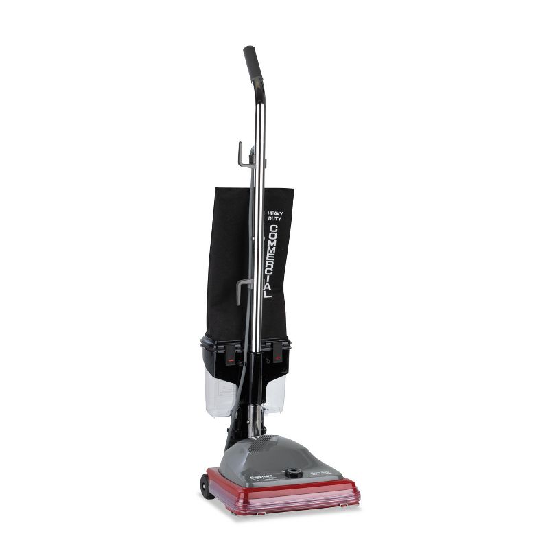 Sanitaire Upright Vacuum w/Dust Cup, 5 amp, 14 lb, Gray/Red SC689B