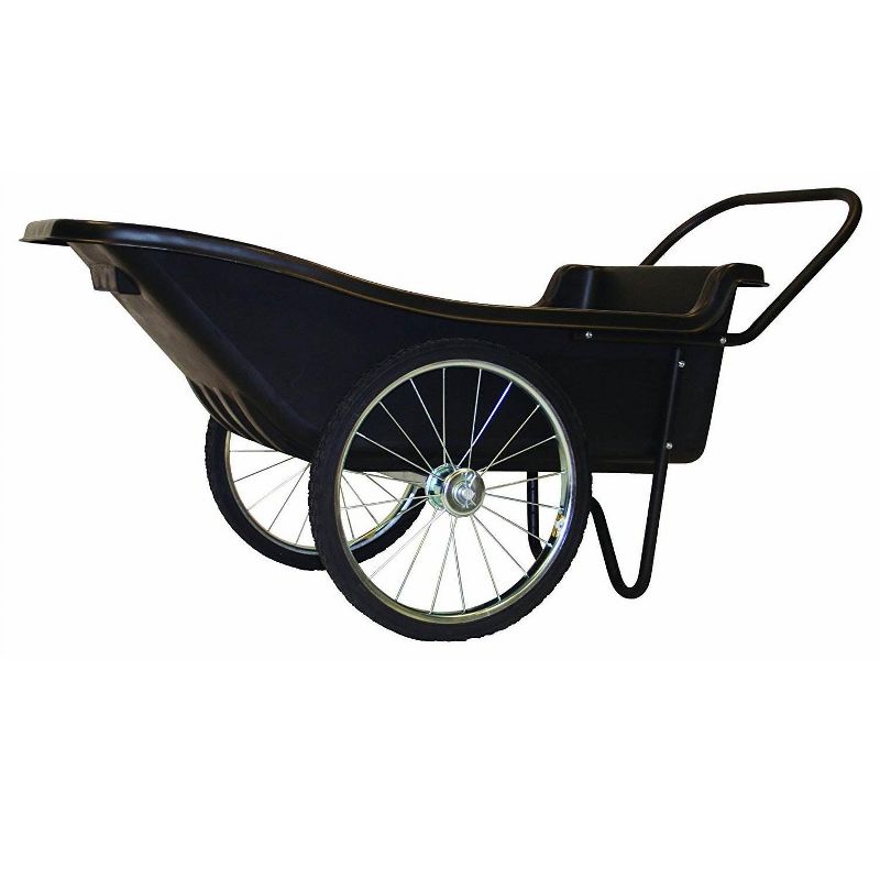 Suncast 15 Gallon Poly Multipurpose Rolling Lawn and Garden Cart, Taupe (2 Pack)