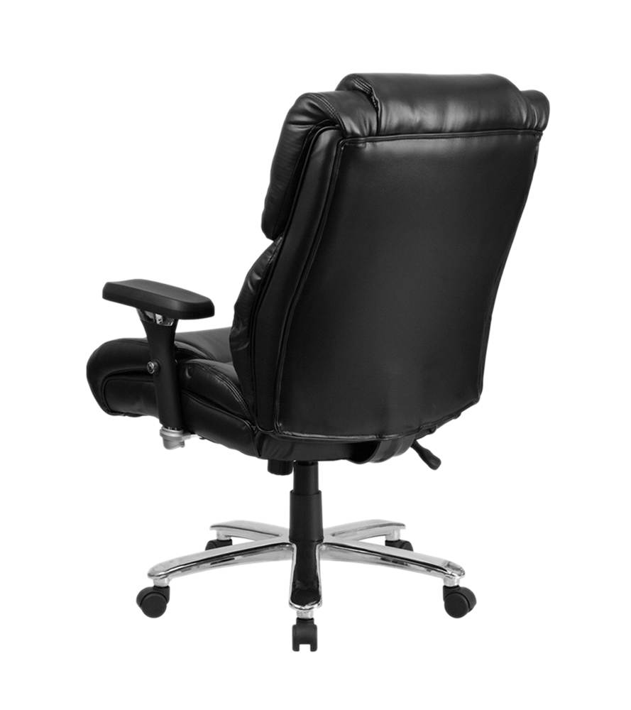 HERCULES Series 24/7 Intensive Use Big & Tall 400 lb. Rated Black LeatherSoft Executive Lumbar Ergonomic Office Chair