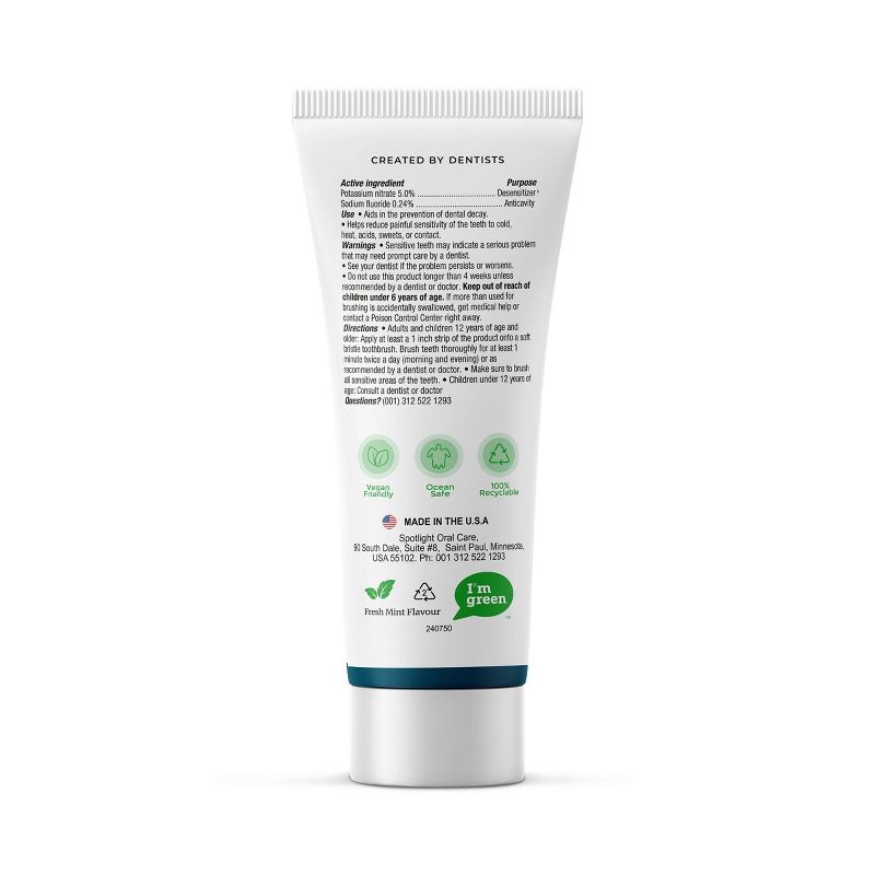 Spotlight Toothpaste for Sensitive Teeth - 3.5oz