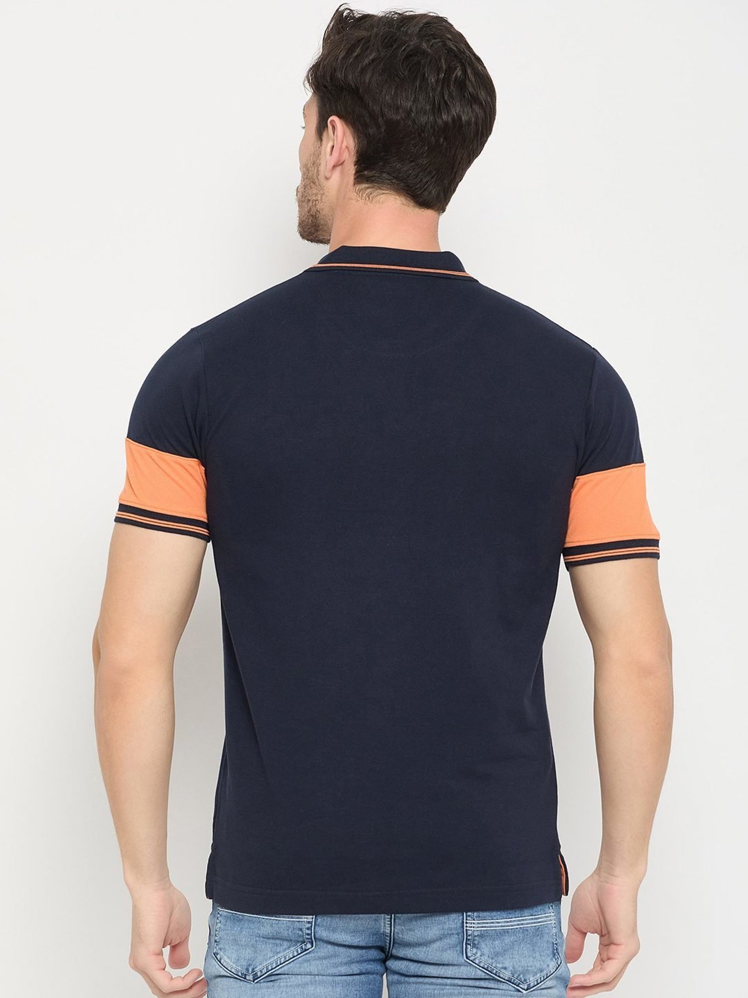 Duke Navy Slim Fit Polo T-Shirt