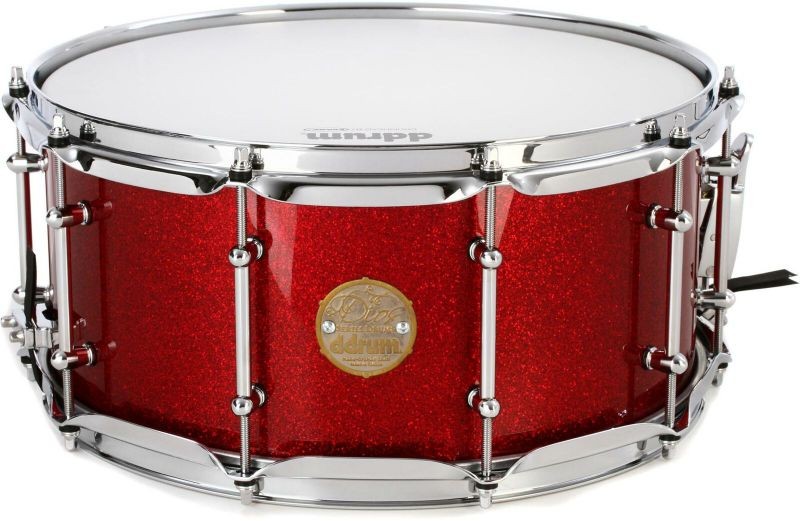 ddrum Dios Maple Snare Drum - 6.5" x 14" - Red Cherry Sparkle