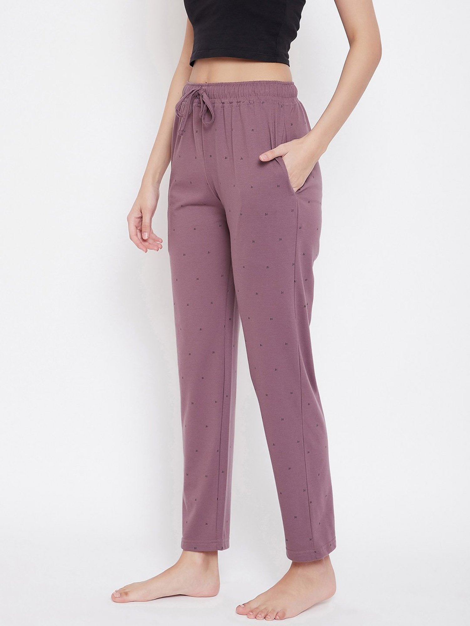 Okane Light Mauve Printed Pyjamas