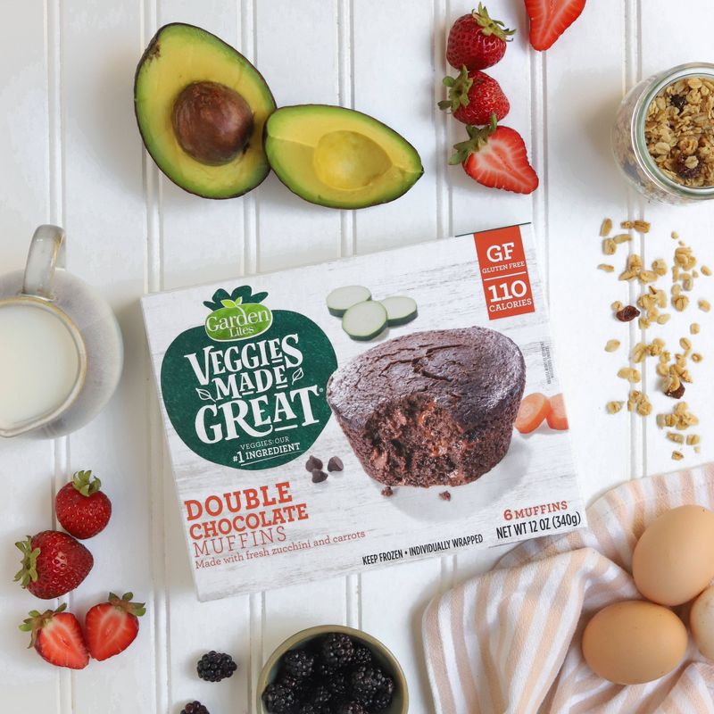 Garden Lites Veggies Made Great Frozen Double Chocolate Muffins - 12oz/6ct