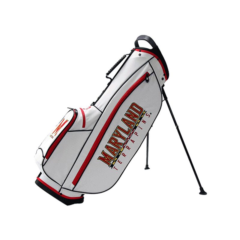 Bridgestone 2019 Collegiate University NCAA 9 In 4 Way Stand Lightweight Golf Bag with Carry Handle, Maryland