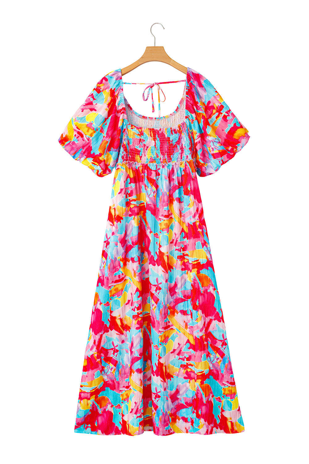 Black Leopard Patchwork Split Neck Ruffle Plus Size Dress