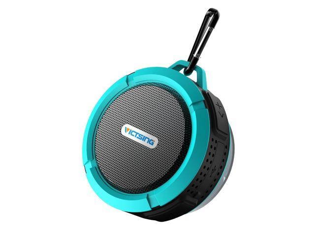 Shower Speaker, Wireless Waterproof Speaker with 5W Driver, Suction Cup, Built-in Mic, Hands-Free Speakerphone---Orange
