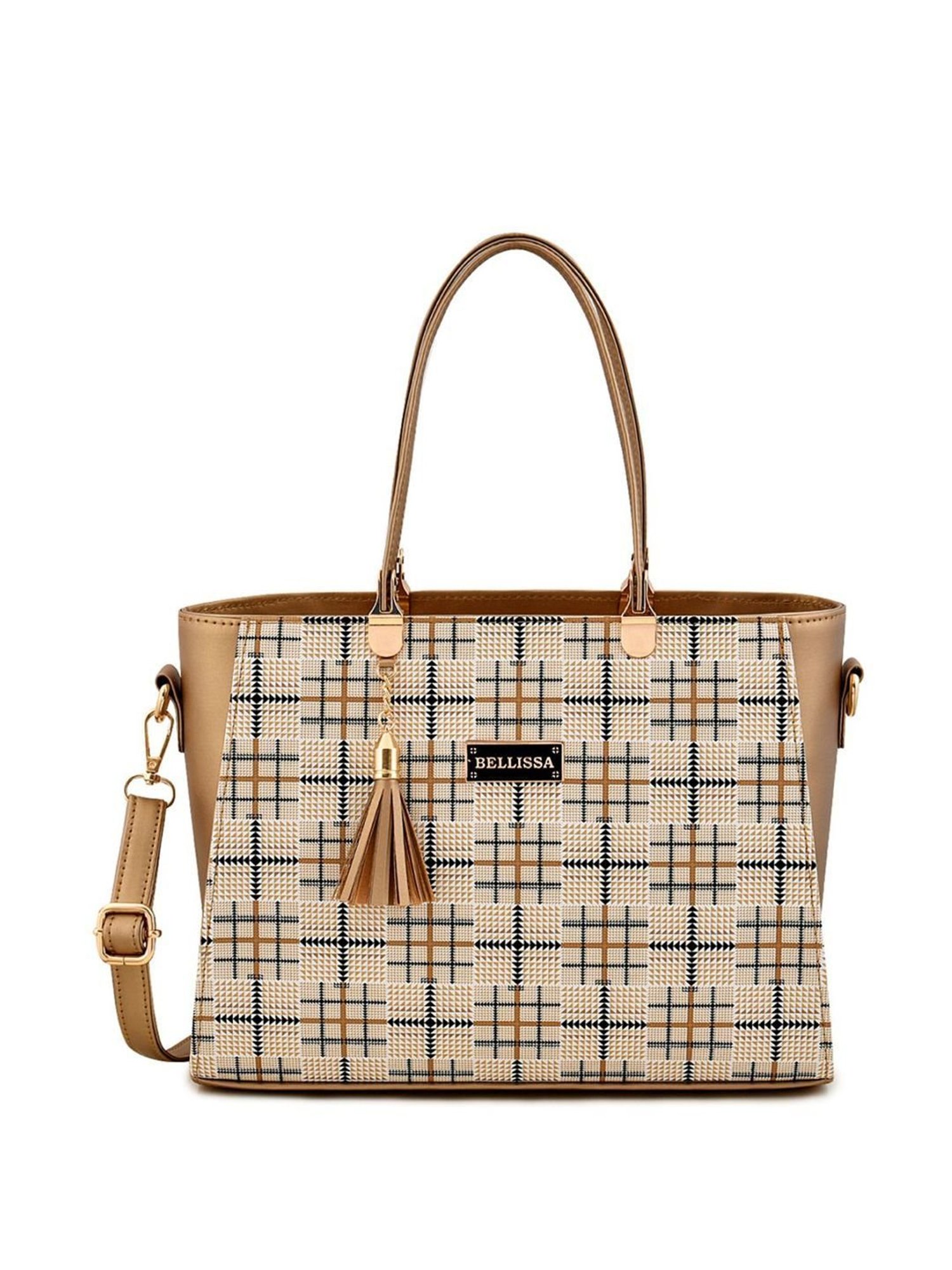 Bellissa Golden Printed Medium Premium Shoulder Handbag