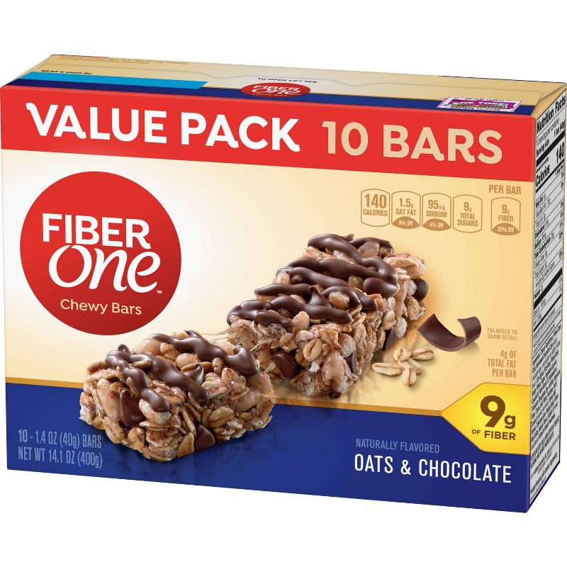 Fiber One Oats & Chocolate Chewy Bars - 10ct