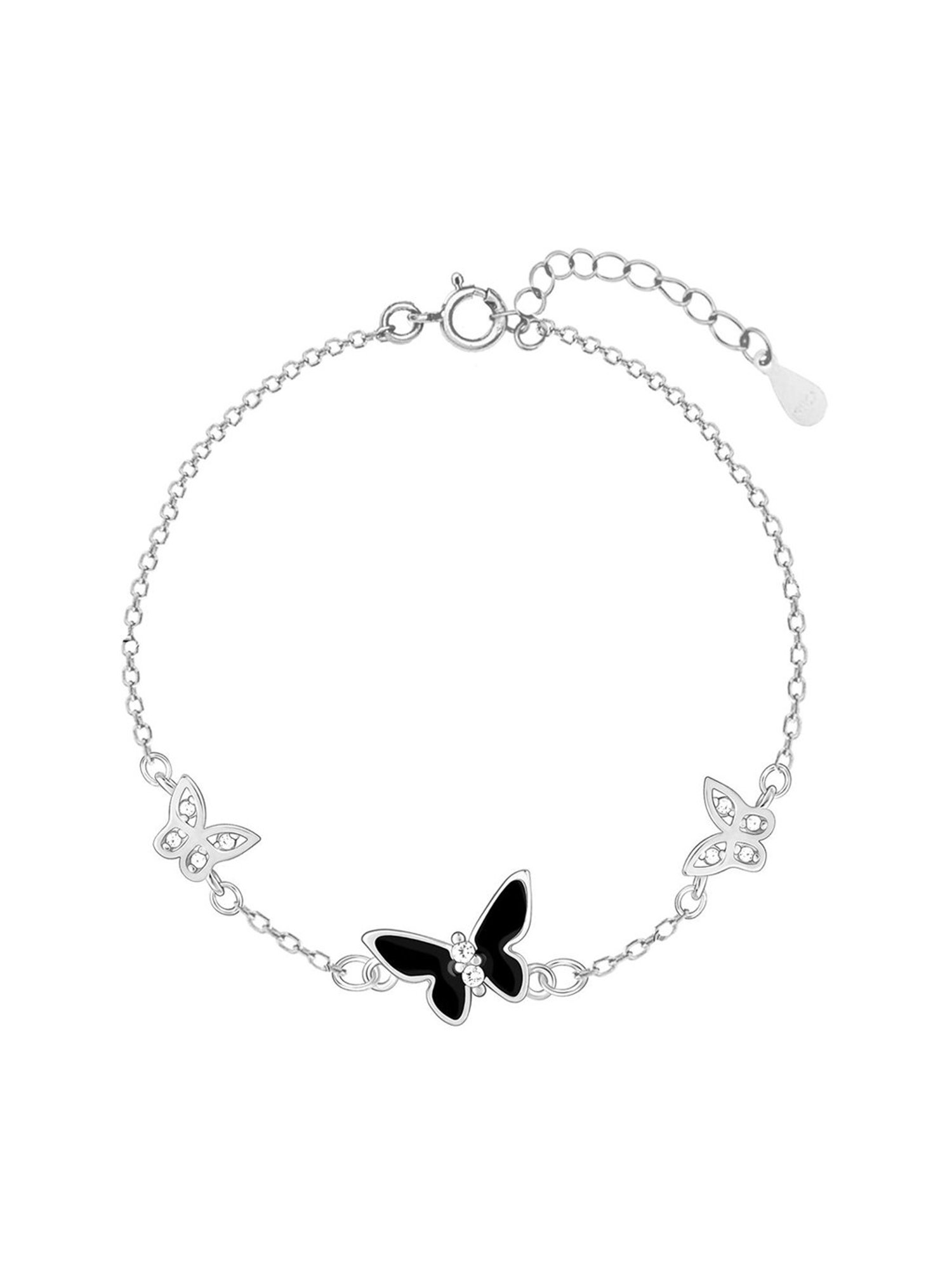 GIVA Summer Collection 92.5 Sterling Silver Elegant Butterflies Bracelet for Women