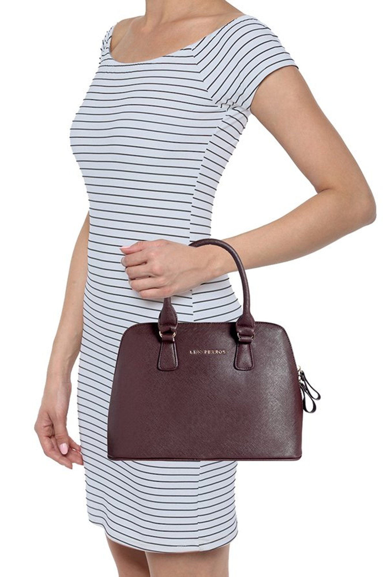 Lino Perros Brown Solid Handbag